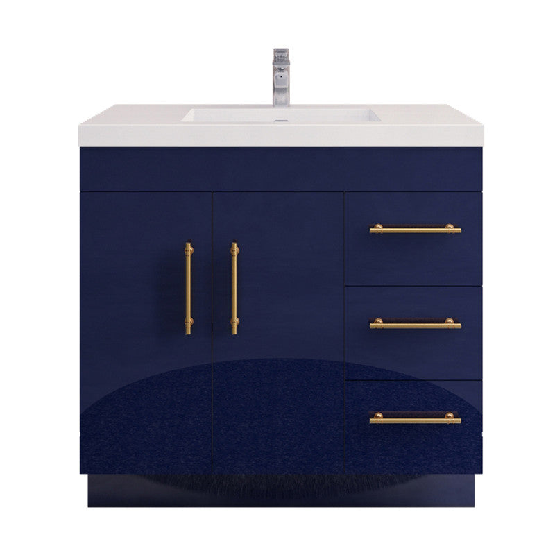 Elsa 36" Freestanding Bathroom Vanity with Reinforced Acrylic Integrated Sink Top