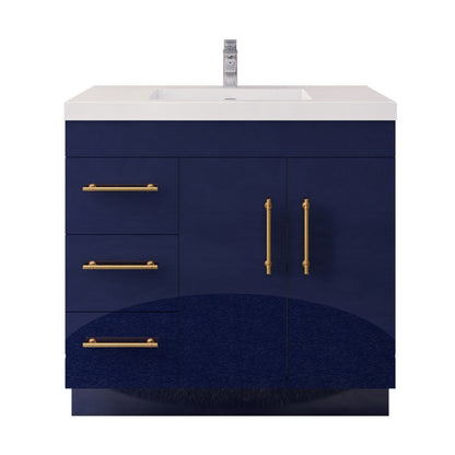 Elsa 36" Freestanding Bathroom Vanity with Reinforced Acrylic Integrated Sink Top