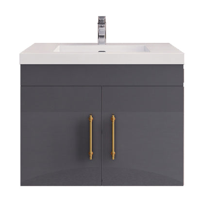 Elsa 30" Wall Mounted Bathroom Vanity with Reinforced Acrylic Integrated Sink Top