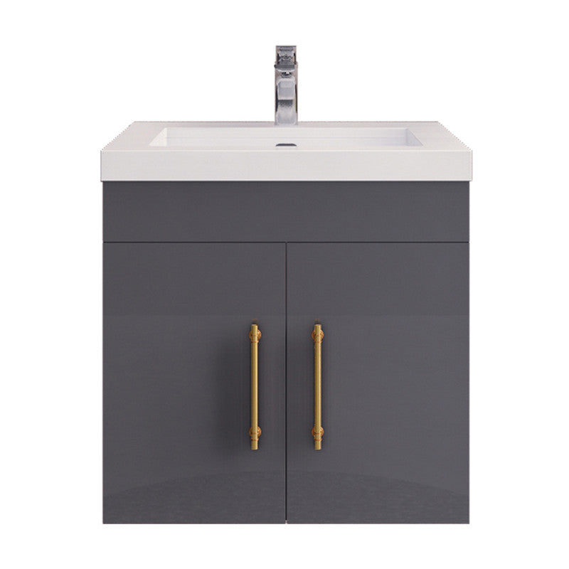 Elsa 24" Wall Mounted Bathroom Vanity with Reinforced Acrylic Integrated Sink Top