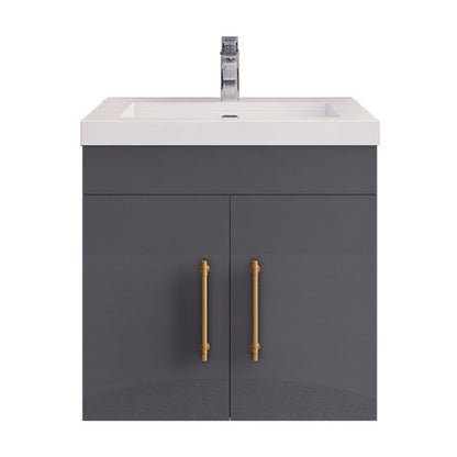 Elsa 24" Wall Mounted Bathroom Vanity with Reinforced Acrylic Integrated Sink Top