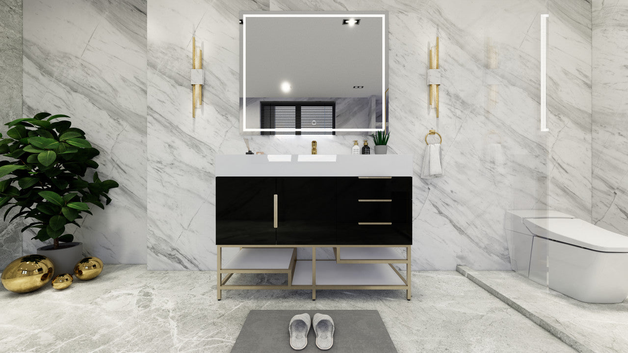 Bethany 48" Freestanding Bathroom Vanity with Reinforced Acrylic Integrated Sink Top