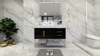 Bethany 48" Freestanding Bathroom Vanity with Reinforced Acrylic Integrated Sink Top