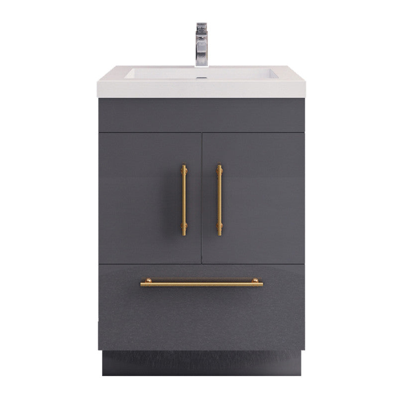 Elsa 24" Freestanding Bathroom Vanity with Reinforced Acrylic Integrated Sink Top