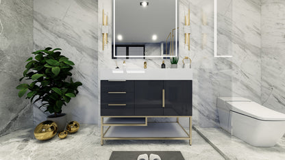 Bethany 42" Freestanding Bathroom Vanity with Reinforced Acrylic Integrated Sink Top
