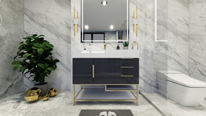 Bethany 42" Freestanding Bathroom Vanity with Reinforced Acrylic Integrated Sink Top