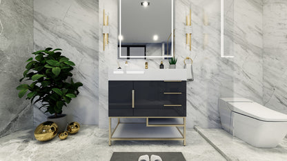 Bethany 36" Freestanding Bathroom Vanity with Reinforced Acrylic Integrated Sink Top