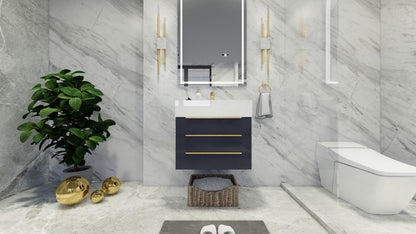 Bethany 24" Wall Mounted Bathroom Vanity with Reinforced Acrylic Integrated Sink Top