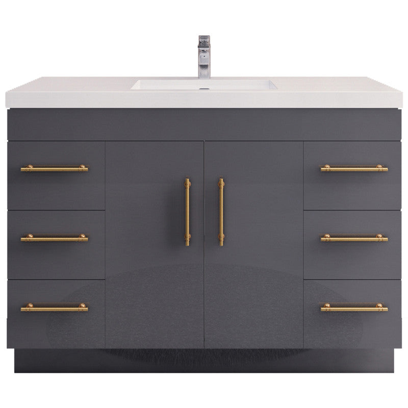Elsa 48" Freestanding Bathroom Vanity with Reinforced Acrylic Integrated Sink Top