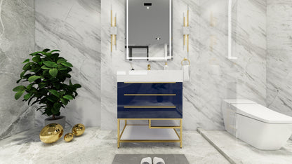 Bethany 30" Freestanding Bathroom Vanity with Reinforced Acrylic Integrated Sink Top