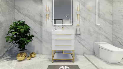 Bethany 24" Freestanding Bathroom Vanity with Reinforced Acrylic Integrated Sink Top