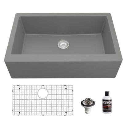 Petrodust 34" Quartz Composite Apron / Farmhouse Kitchen Sink