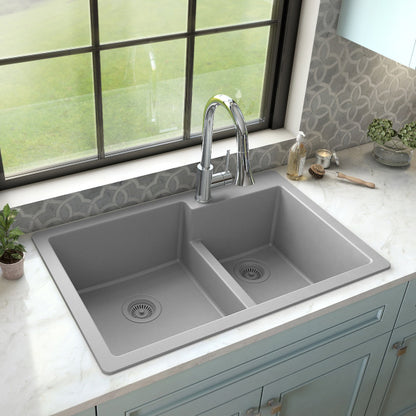 Essence 33" Quartz Composite Top Mount Kitchen Sink