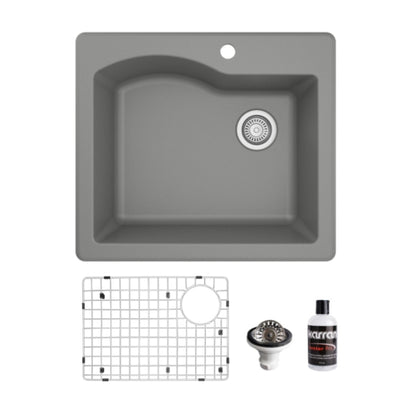 Stonera 24" Quartz Composite Top Mount Kitchen Sink