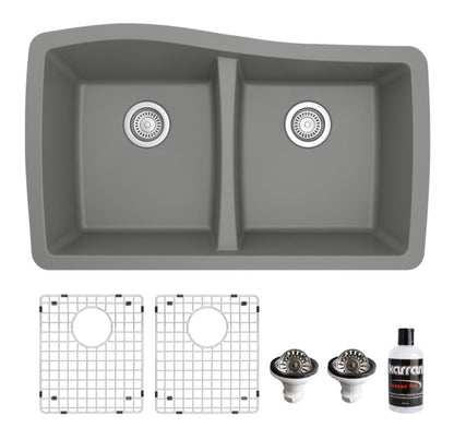 Tidal 34" Quartz Composite Undermount Kitchen Sink