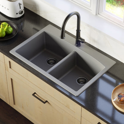 Tudor 33" Quartz Composite Top Mount Kitchen Sink