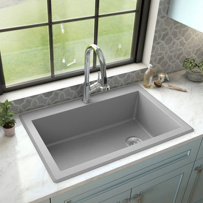 Essence 33" Quartz Composite Top Mount Kitchen Sink