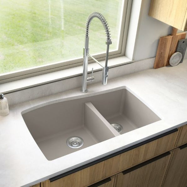 Tidal 34" Quartz Composite Undermount Kitchen Sink