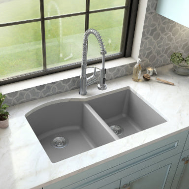 Stonera 32" Quartz Composite Undermount Double Basin Kitchen Sink