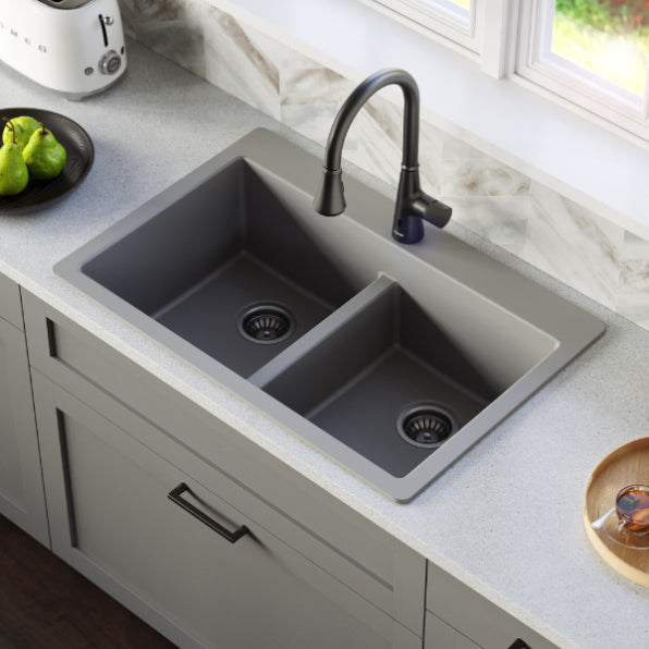 Essence 33" Quartz Composite Top Mount Kitchen Sink