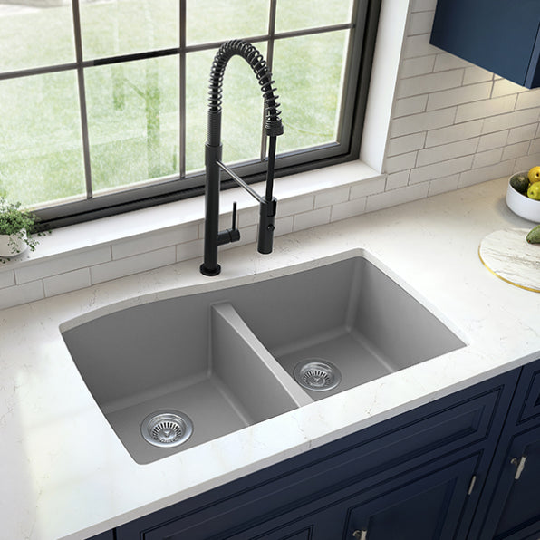 Tidal 34" Quartz Composite Undermount Kitchen Sink