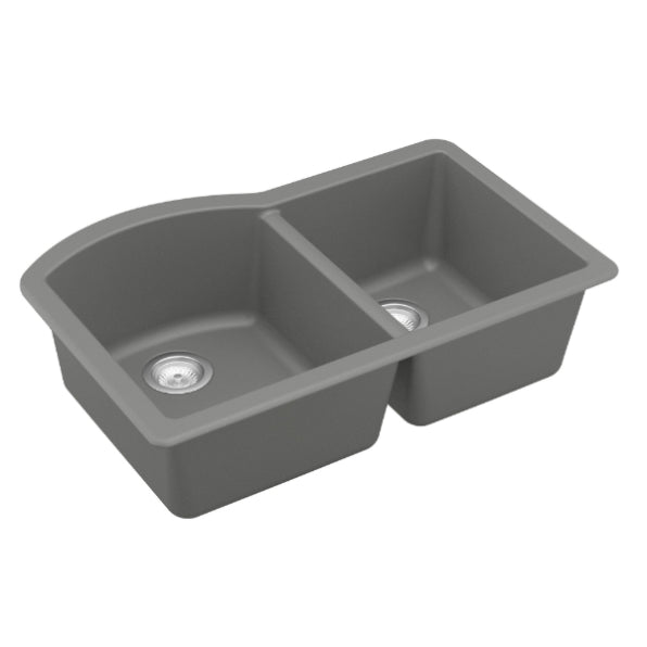 Stonera 32" Quartz Composite Undermount Double Basin Kitchen Sink