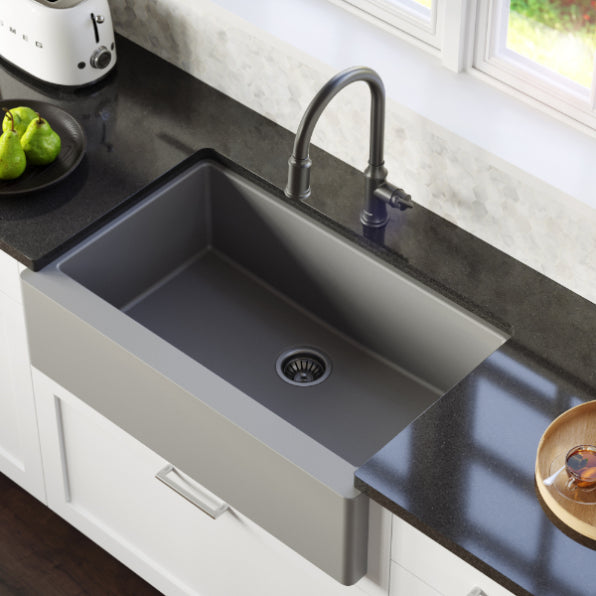 Petrodust 34" Quartz Composite Apron / Farmhouse Kitchen Sink