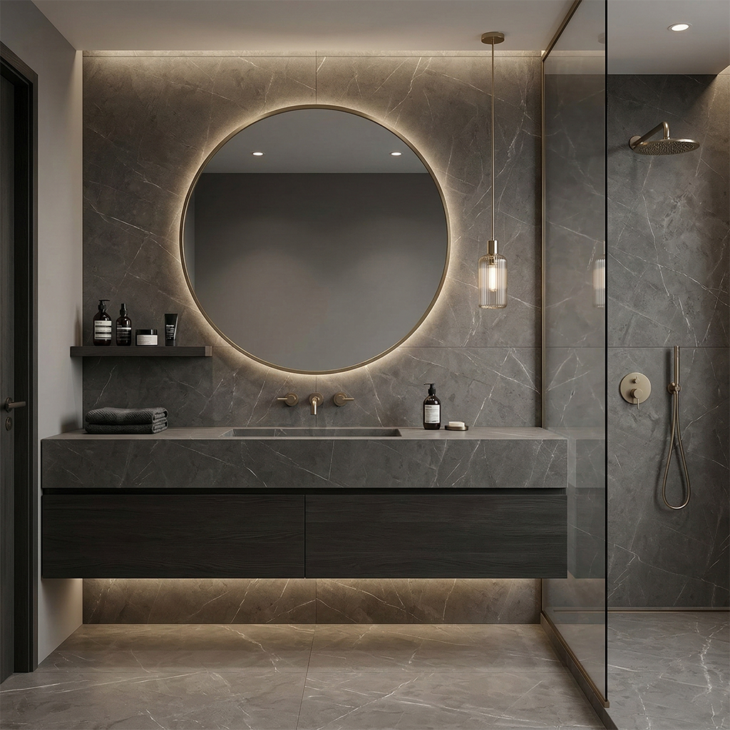 Atlas Plan PorcelainTop™ Grey Stone Italian Porcelain Slab