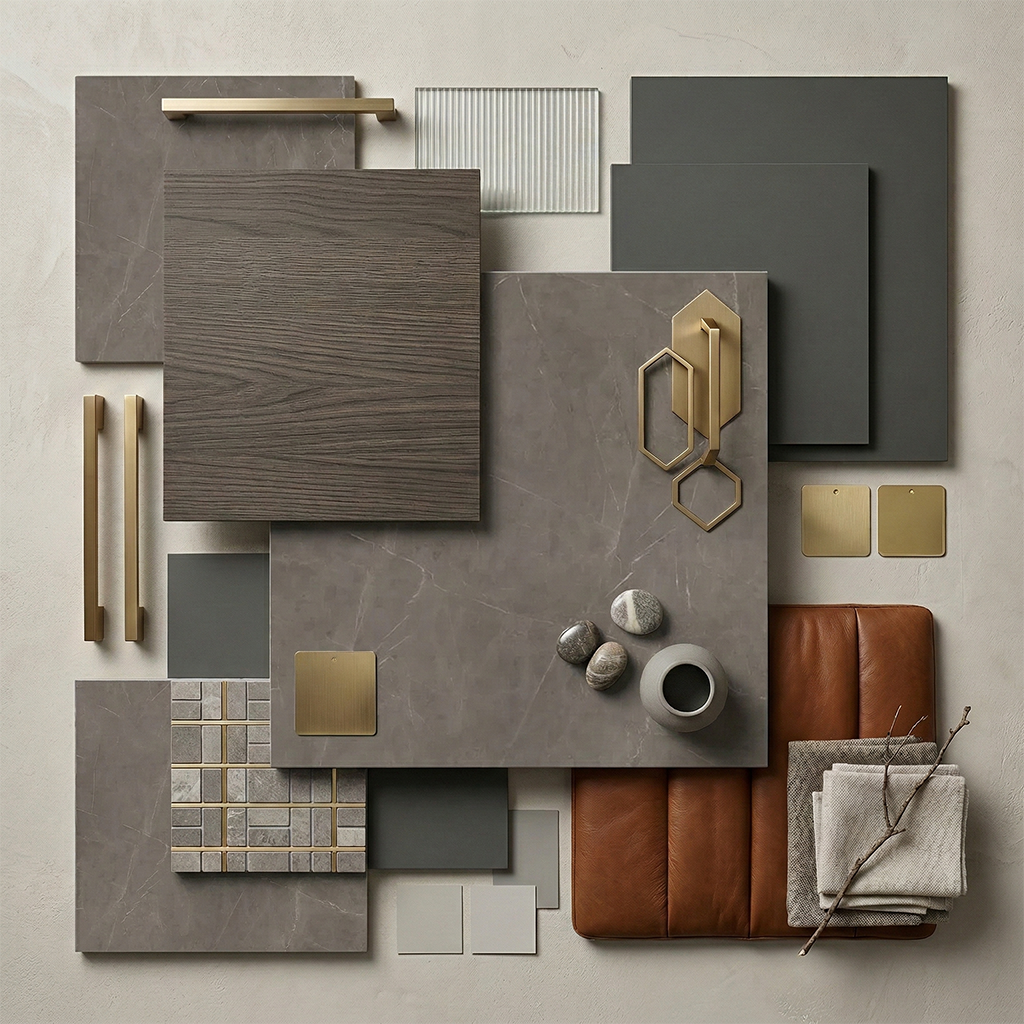 Atlas Plan PorcelainTop™ Grey Stone Italian Porcelain Slab