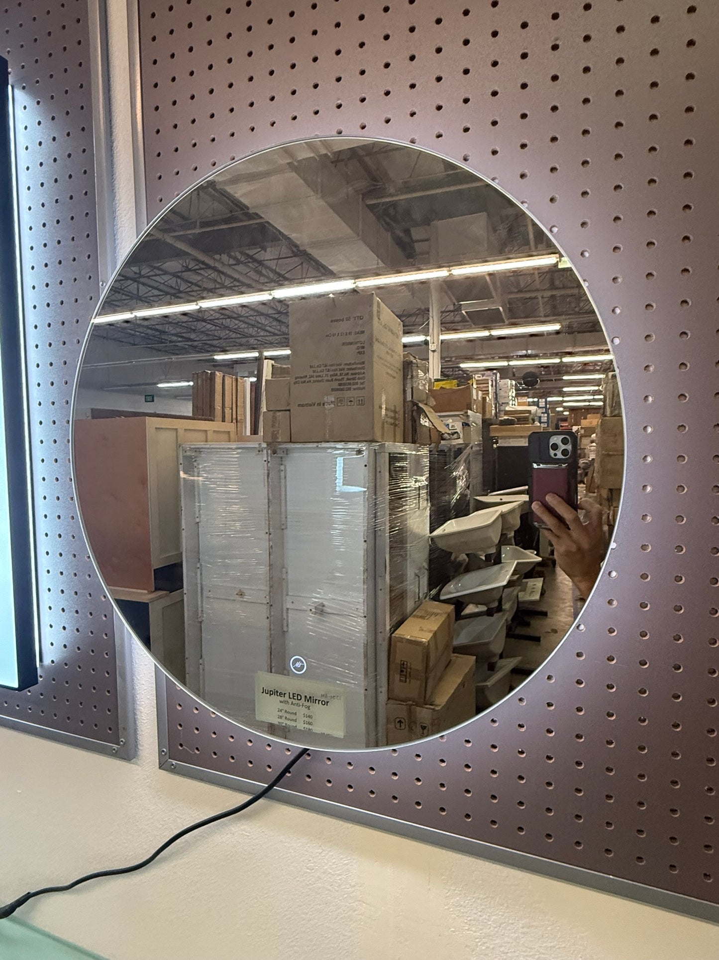 [CLEARANCE] 36" Jupiter Round LED Mirror with Anti Fog