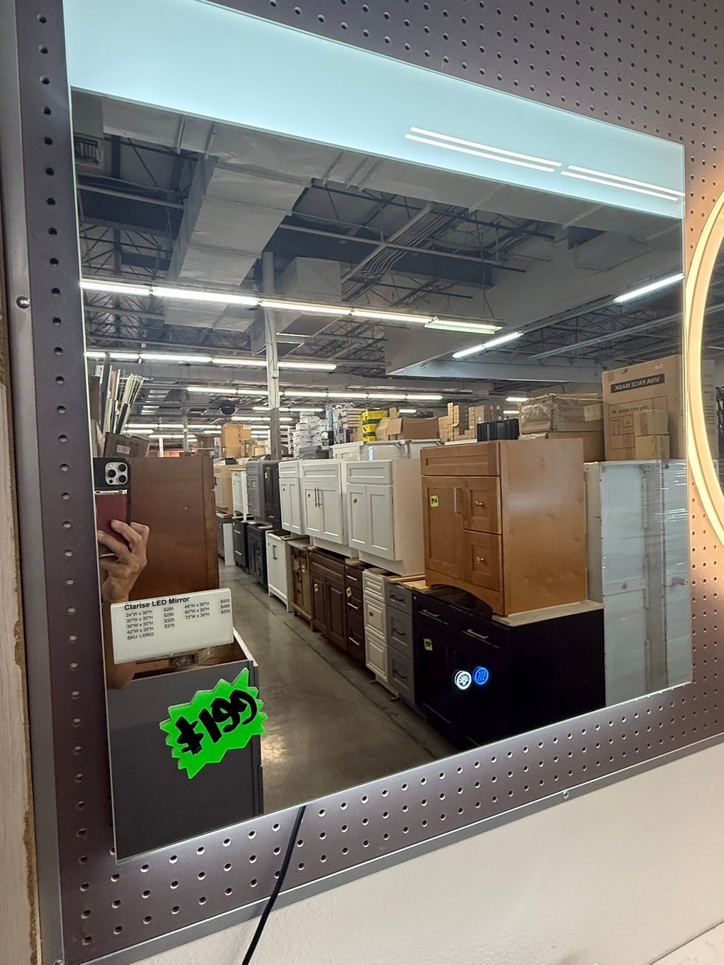 [CLEARANCE] 36x30" Clarise LED Mirror with Top Strip Lighting and Anti-Fog Technology