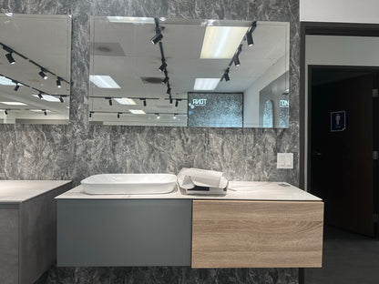 Rancho 55" Wall Mounted Bathroom Vanity with Reinforced Acrylic Sink