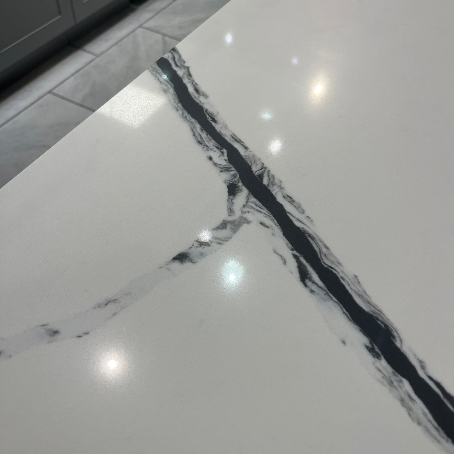 Black Panda Quartz Slab