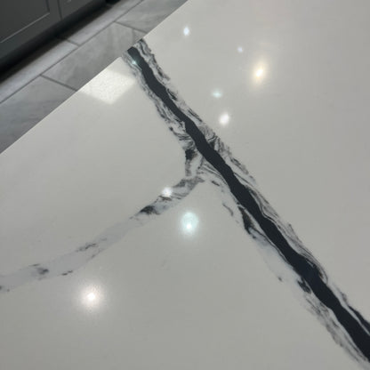 Black Panda Quartz Slab