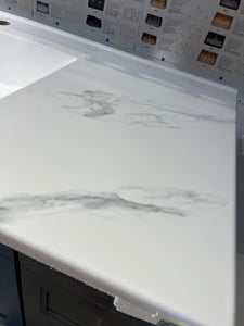 Calacatta Grey Printed Ceramic Integrated Vanity Top