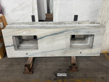 [CLEARANCE] Aquarella Soft Brazilian Quartzite Vanity Countertop, 48 to 72 Inch, New Open Box