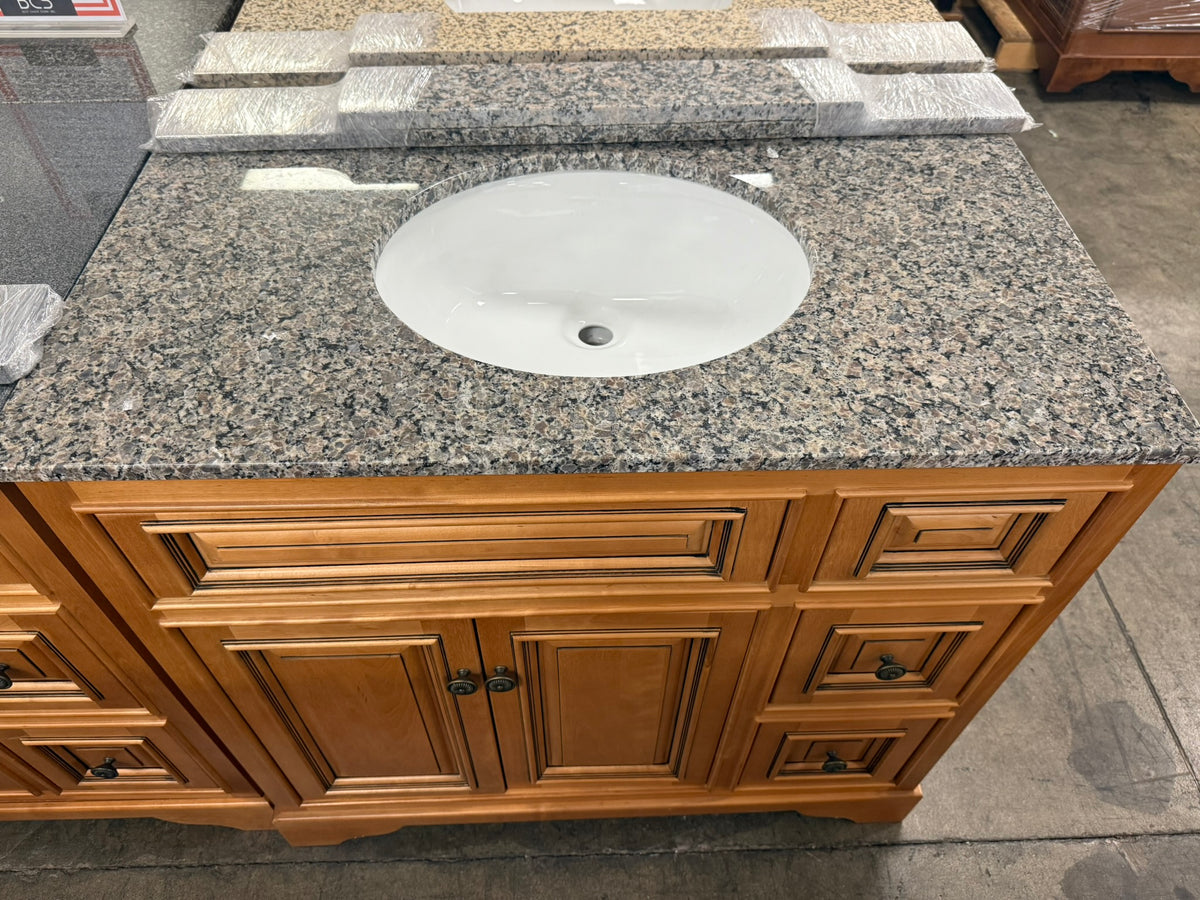 [CLEARANCE] 36 Inch Smoky Taupe Granite Vanity Countertop with Oval Sink, New in Box