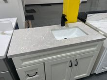 Load image into Gallery viewer, Cloudy Grey Engineered Marble Vanity Countertop
