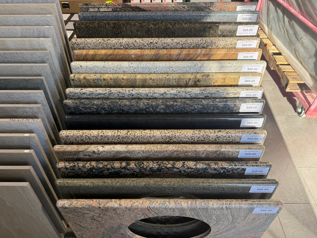 [CLEARANCE] 36 Inch Granite Vanity Countertop, No Backsplash