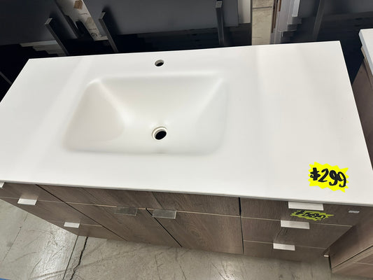 [CLEARANCE] 48" Solid Surface Integrated Sink Top