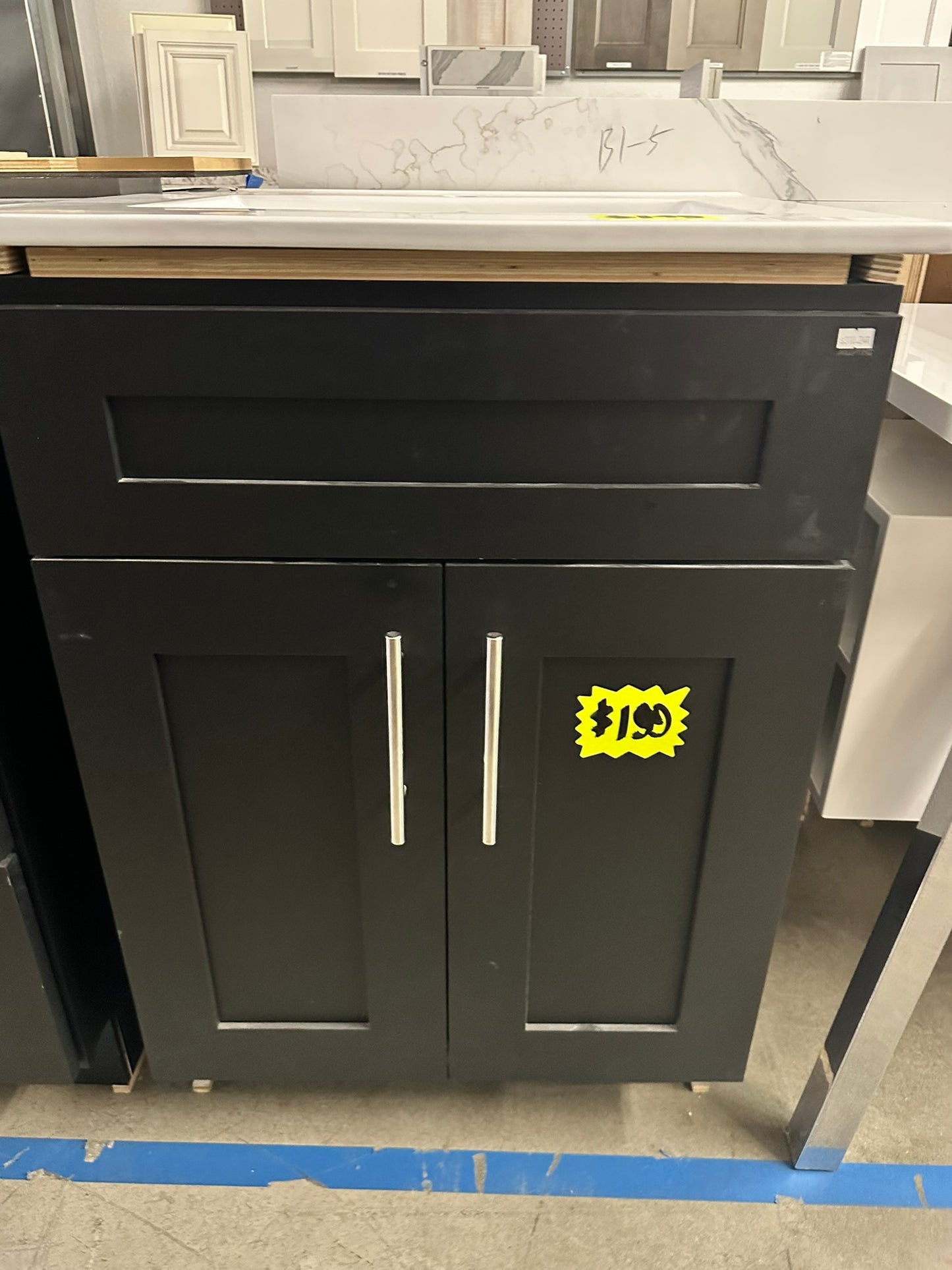 [CLEARANCE] 30" Black Shaker Cabinet only Vanity [BASE ONLY]
