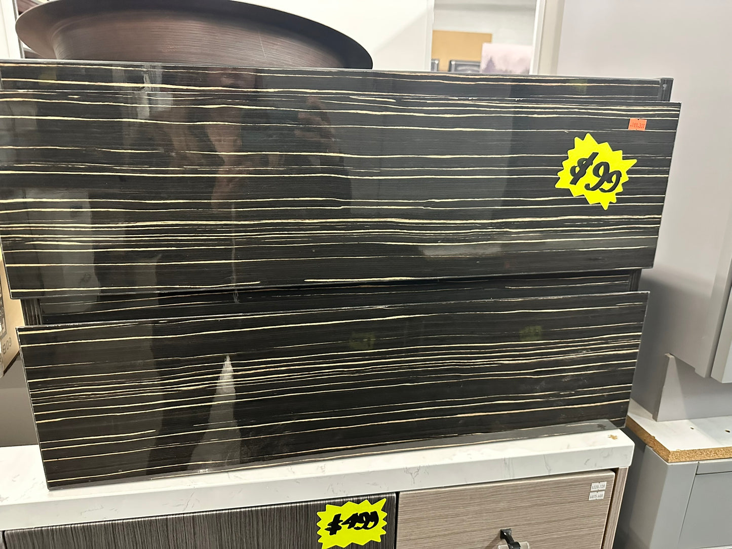 [CLEARANCE] 42" Black 2 Drawers only Floating Vanity [BASE ONLY]