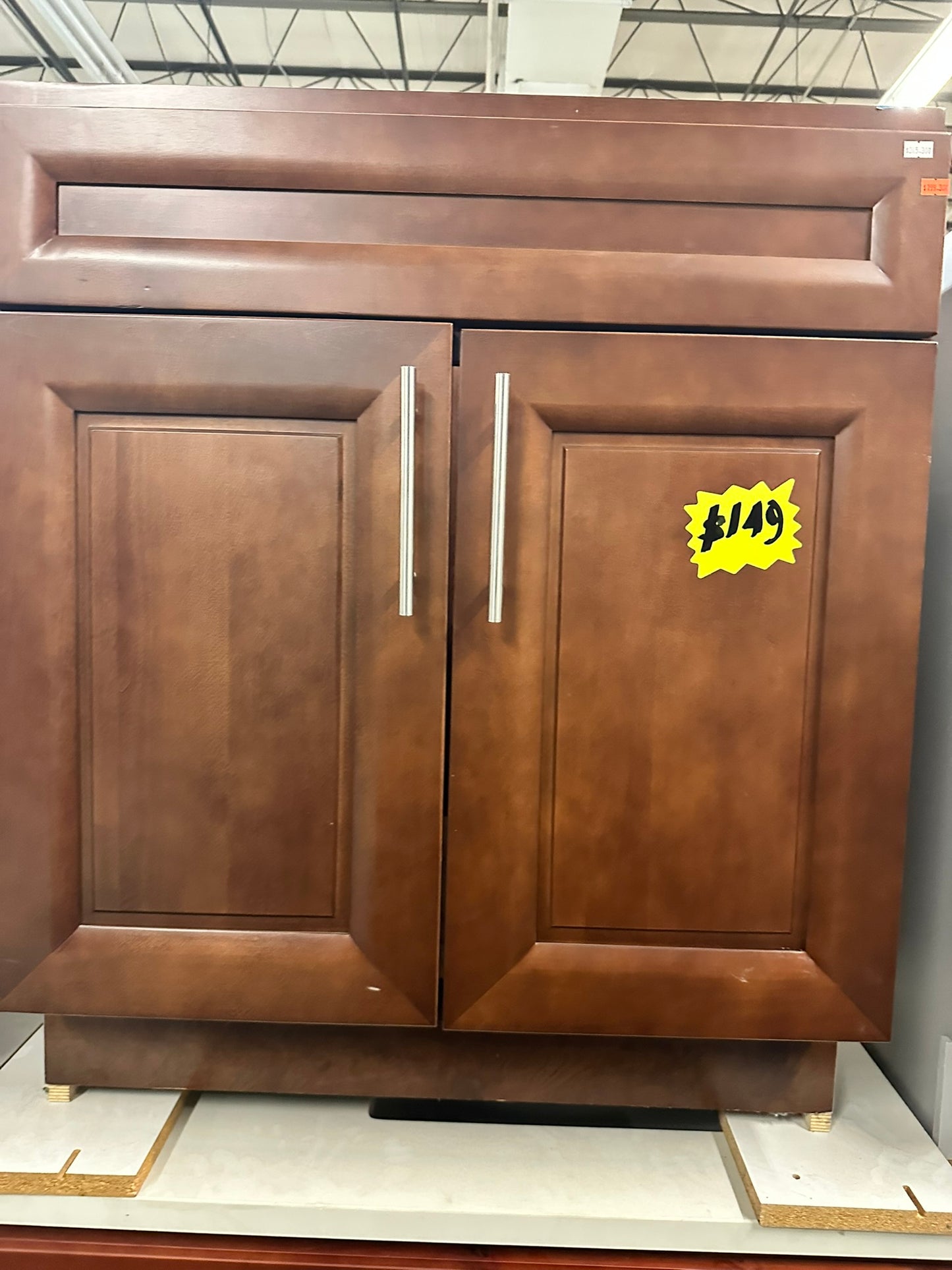 [CLEARANCE] 30" Brown Cabinet only Shaker Vanity [BASE ONLY]