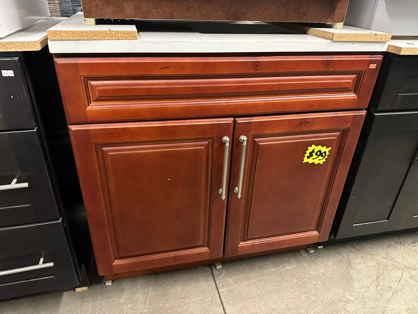 [CLEARANCE] 30" Chocolate Glazed Cabinet only Shaker Vanity [BASE ONLY]
