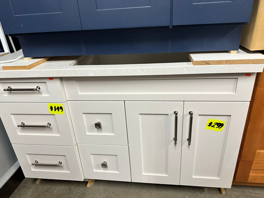 [CLEARANCE] 36" White Shaker Vanity Drawer Left [BASE ONLY]