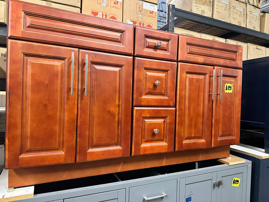 [CLEARANCE] 60" Crimson Shaker Double Sink Vanity [BASE ONLY]