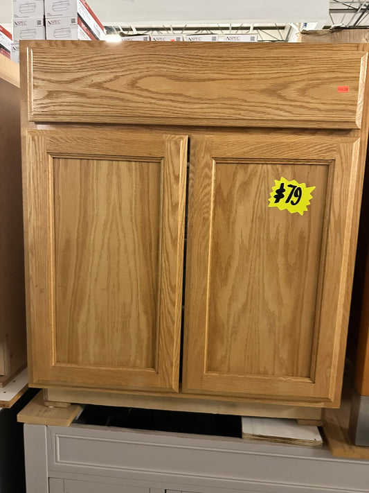[CLEARANCE] 30" Natural Oak Shaker Vanity [BASE ONLY]