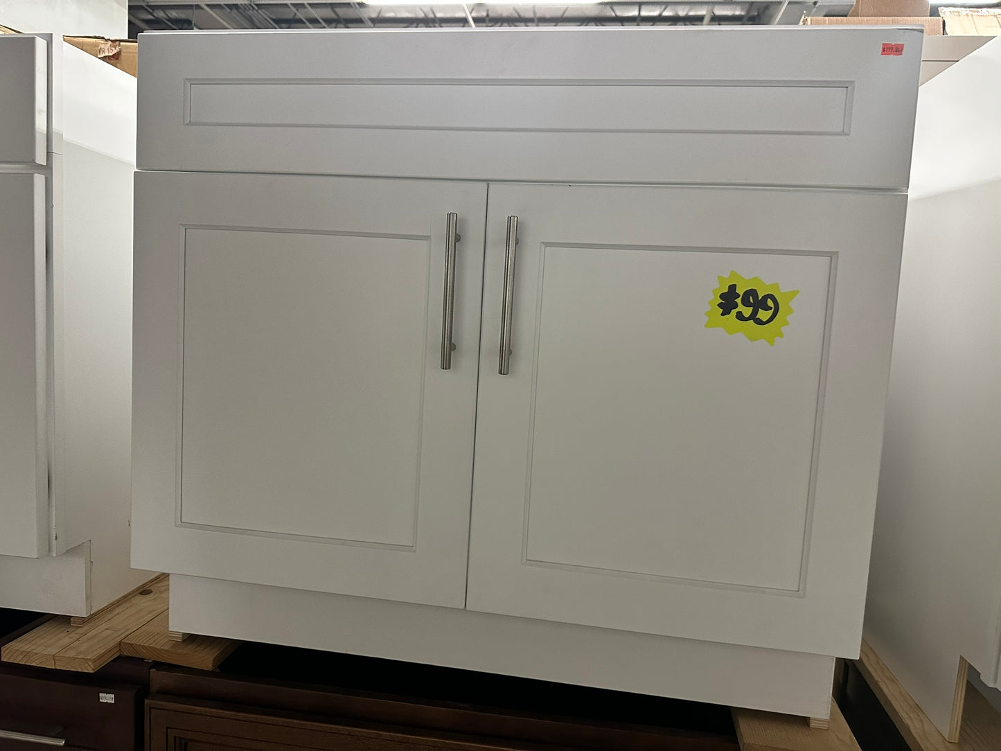 [CLEARANCE] 36" White Shaker Vanity [BASE ONLY]