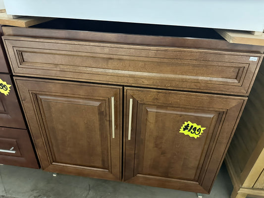 [CLEARANCE] 36" Chocolate Shaker Vanity [BASE ONLY]