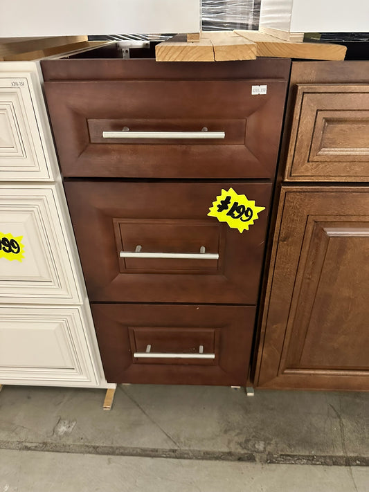 [CLEARANCE] 15" Dark Espresso 3 Drawers